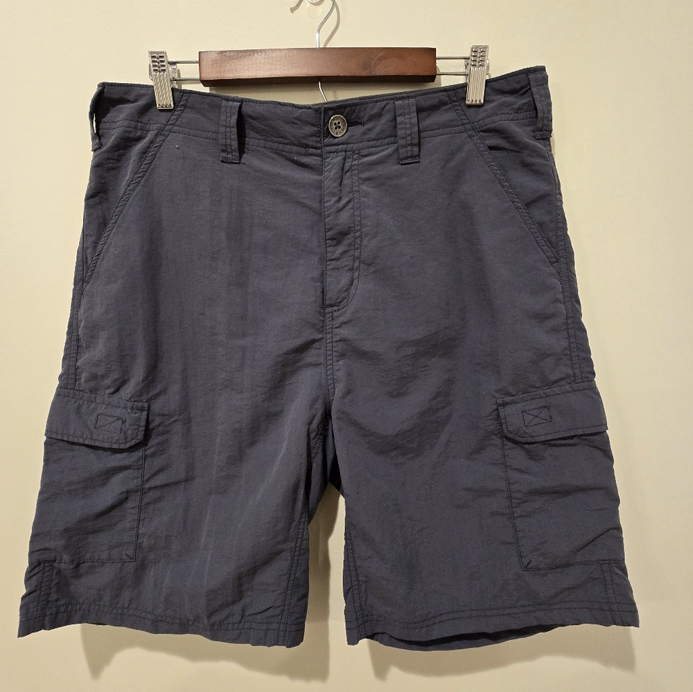 Orvis Gray Nylon Stretxh Cargo Shorts - Men's 34 X 9
